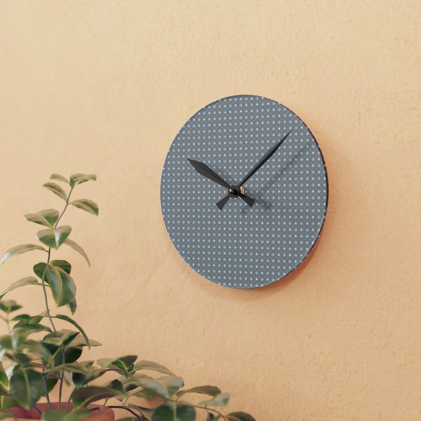 Desaturated Star-crossed Bodies Acrylic Round Wall Clock, 8" x 8"