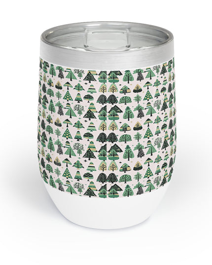Mini Vintage Green Trees 12 oz Chill Wine Tumbler