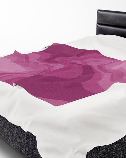 Pinky Mauve Wavey Velveteen Plush Blanket, 50" x 60"
