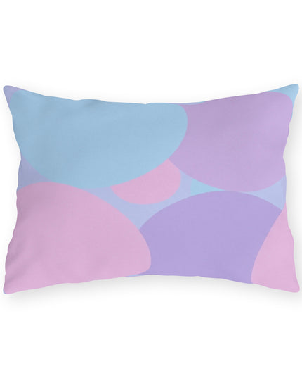 Pastel Purple and Mauve Patches 20" x 14" Outdoor Pillow