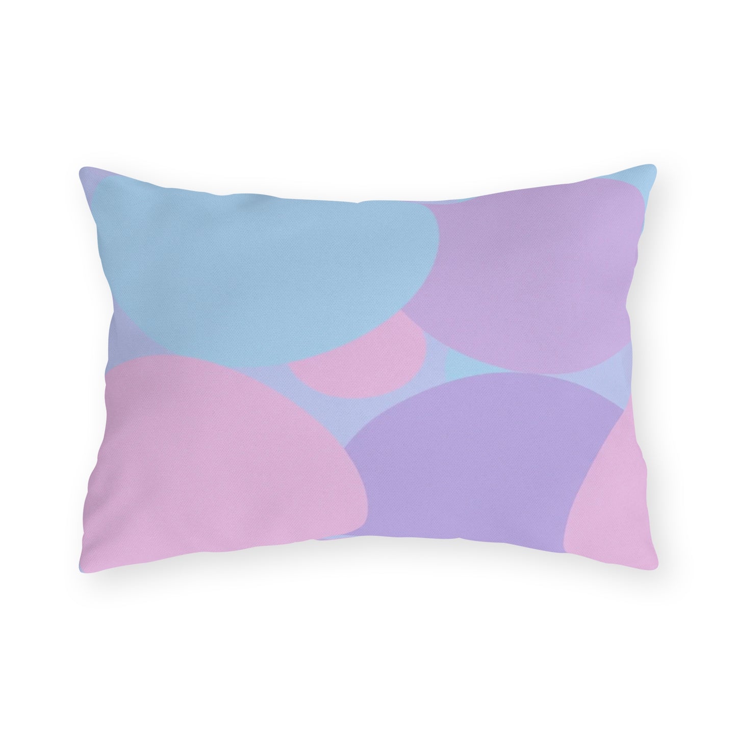 Pastel Purple and Mauve Patches 20" x 14" Outdoor Pillow
