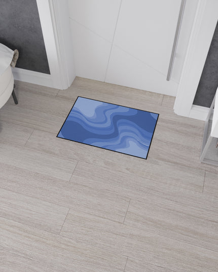 Deep Blue Wavey 18" x 27" Heavy Duty Floor Mat