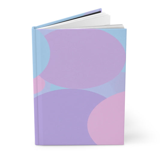 Pastel Purple and Mauve Patches 5.75" x 8" Hardcover Journal Matte with 150 lined pages