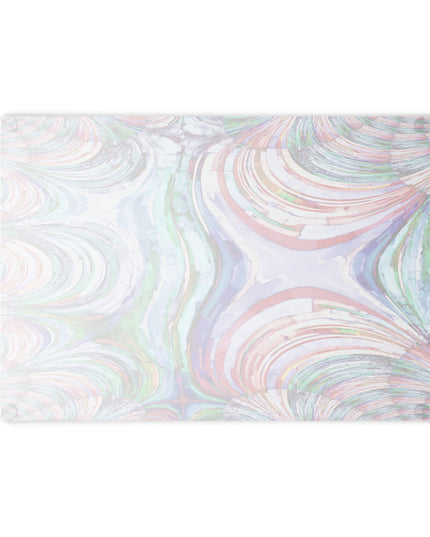 Uzi Spiral Pastels 8" x 11" Glass Cutting Board