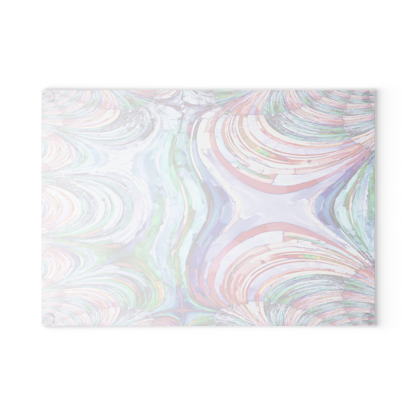 Uzi Spiral Pastels 8" x 11" Glass Cutting Board