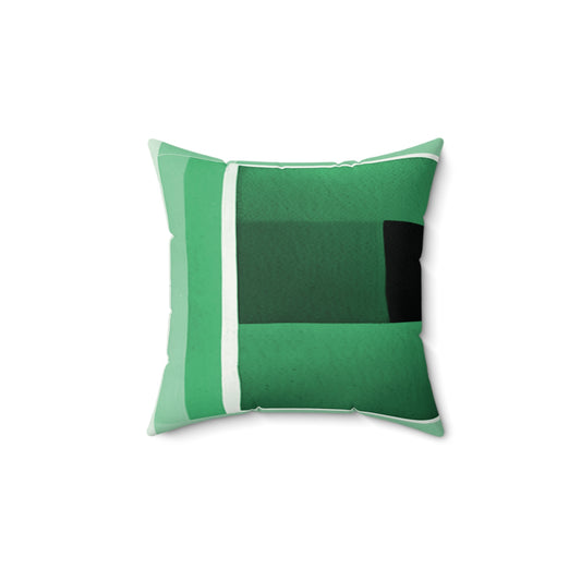 Mint Shadow 14" x 14" Faux Suede Square Pillow
