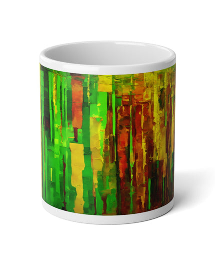 Striped Beta 20 oz White Glossy Jumbo Mug