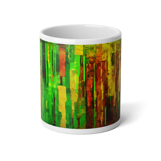 Striped Beta 20 oz White Glossy Jumbo Mug