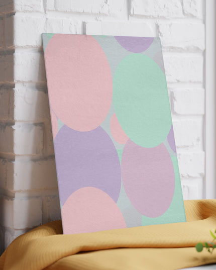 Pastel Peach and Soft Green Patches 8" x 11" Glass Cutting Board