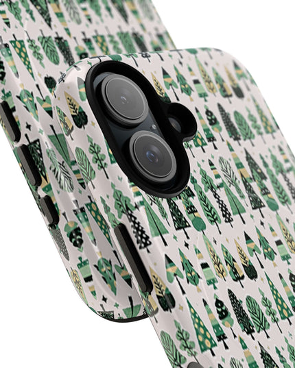 Mini Vintage Green Trees Iphone 16 Tough Magnetic Cases