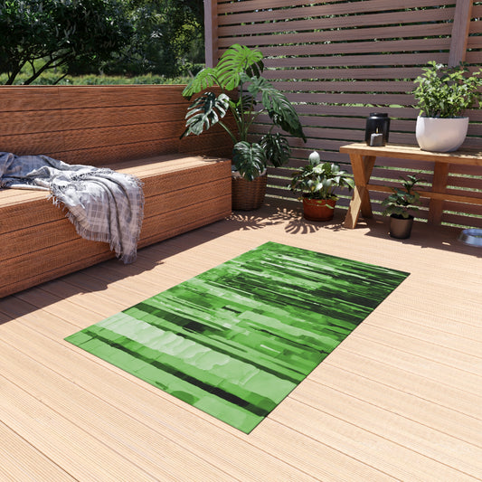 Striped Mint Pastel 36" x 60" Outdoor Rug