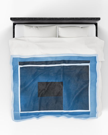 Blue Shadow Velveteen Plush Blanket, 60" x 80"