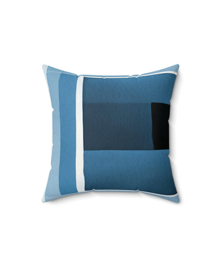 Blue Shadow 14" x 14" Faux Suede Square Pillow