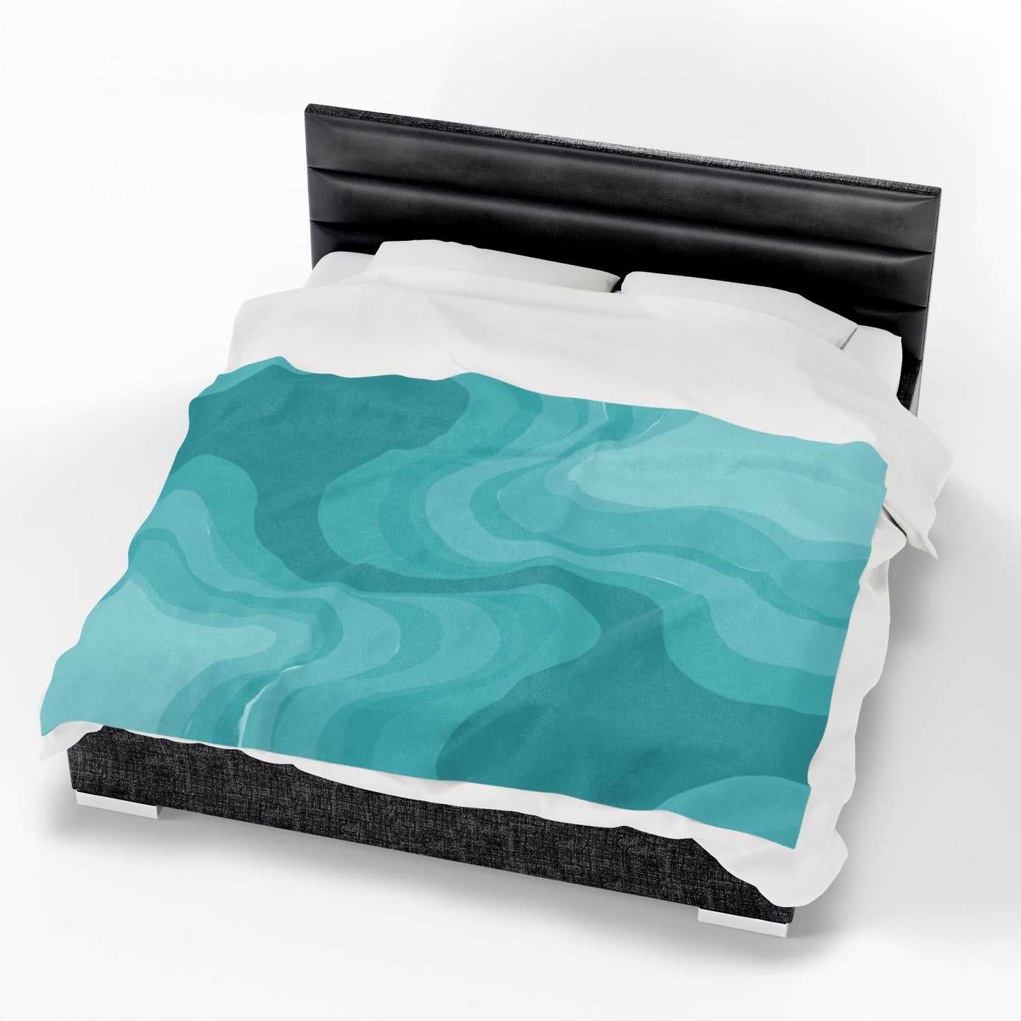 Tif Green Wavey Velveteen Plush Blanket, 60" x 80"
