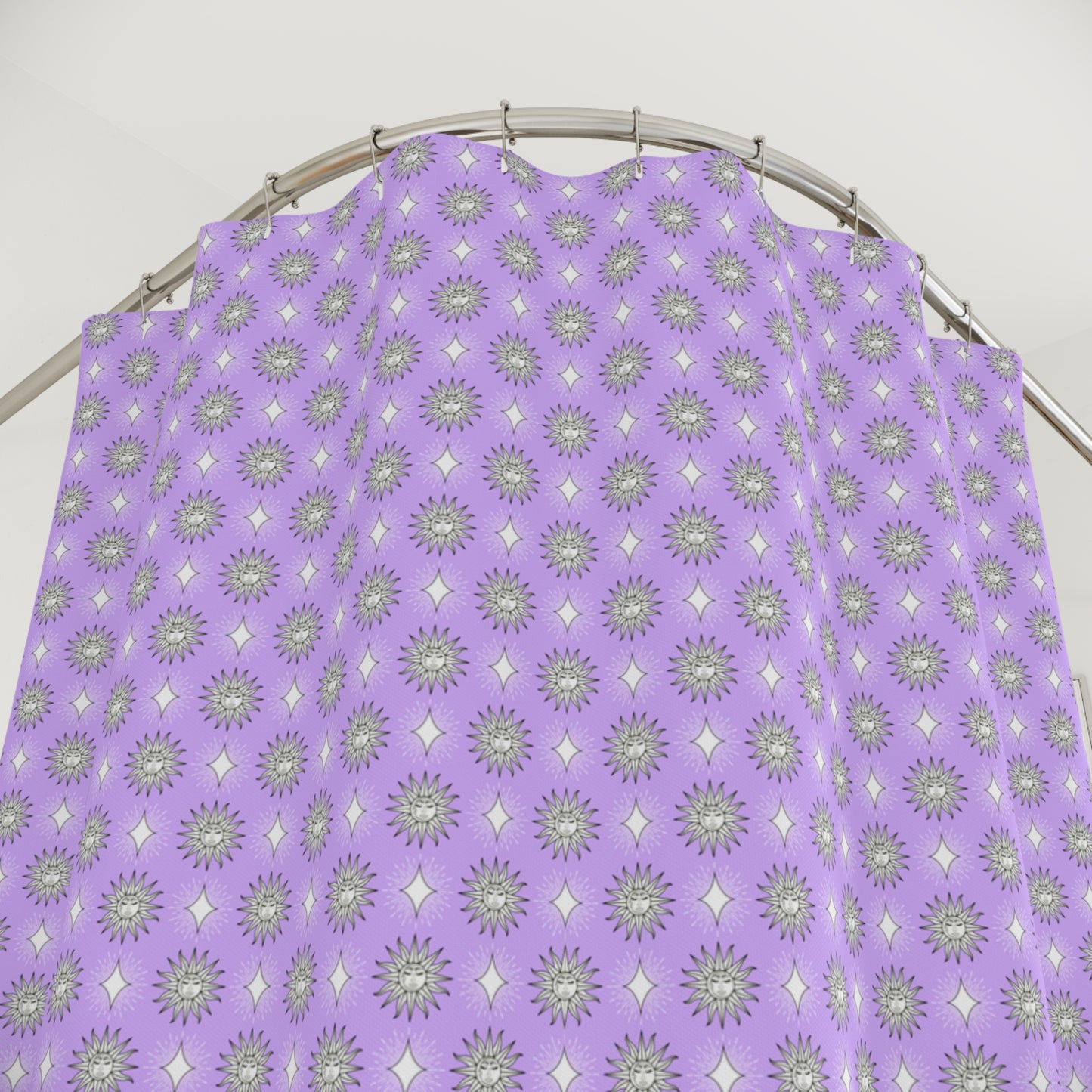 Lavender Star-crossed Bodies Shower Curtain, 71" x 74"