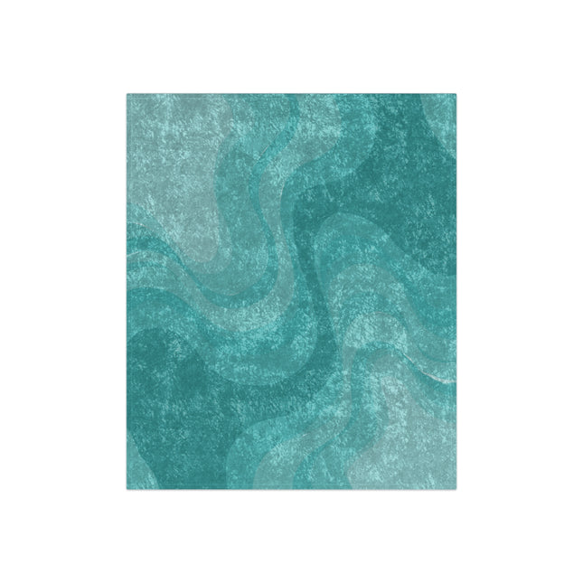 Tif Green Wavey 50" x 60" Crushed Velvet Blanket