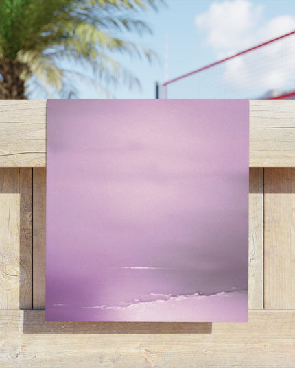 Dark Pink Sea Amethyst Fog Beach Towel, 18" x 27"