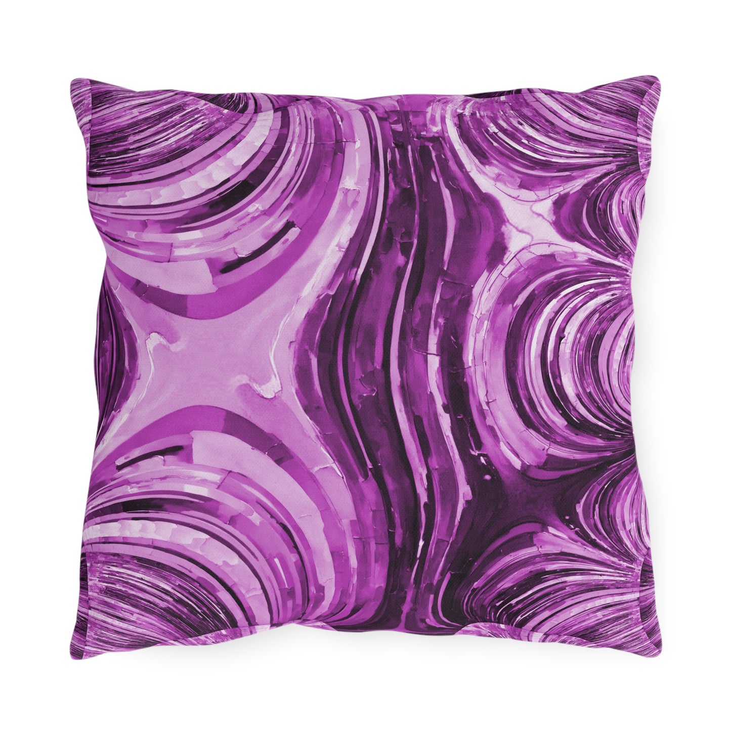 Uzi Spiral Powder Lavender Outdoor Pillow, 16" x 16"