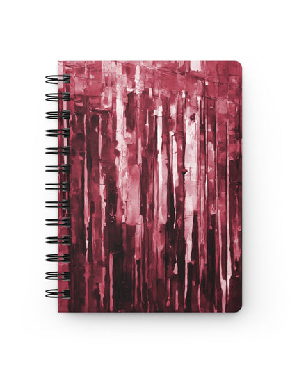 Striped Ruby Spiral Bound Journal, 5" x 7" 150 pages