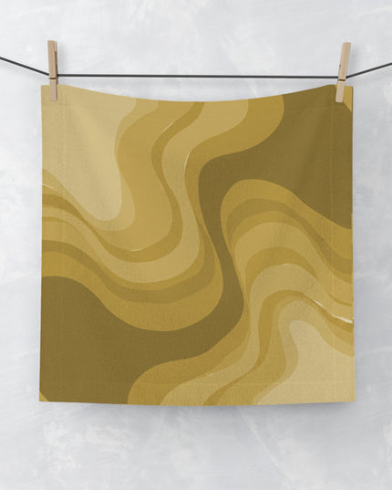 Brown Wavey 13" x 13" Face Towel