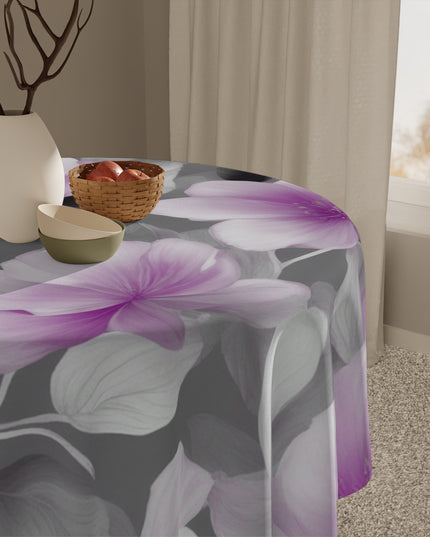 Purple Blossom Floral Bunch Tablecloth, 55" x 55"