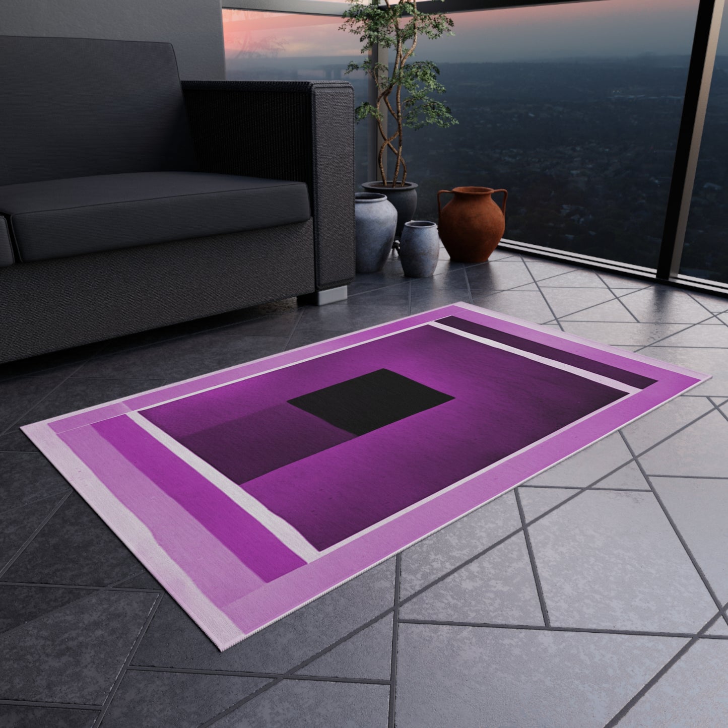 Magenta Shadow 36" x 60" Outdoor Rug