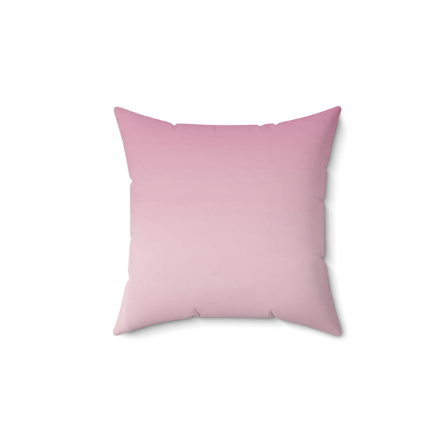 Pink Blush Fade 14" x 14" Faux Suede Square Pillow