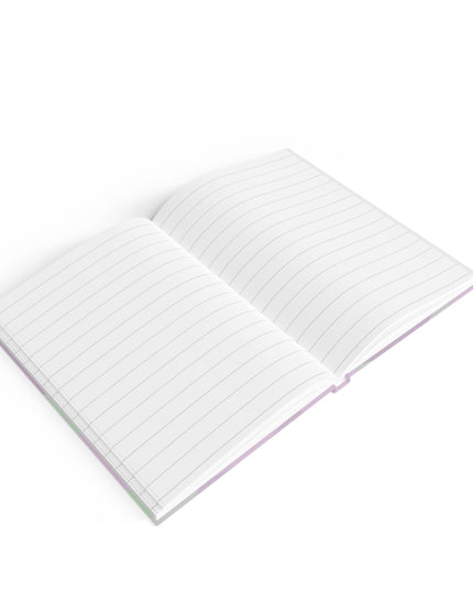 Pastel Lavender Purple and Soft Green Patches 5" x 7" Journal - 128 Ruled Line pages