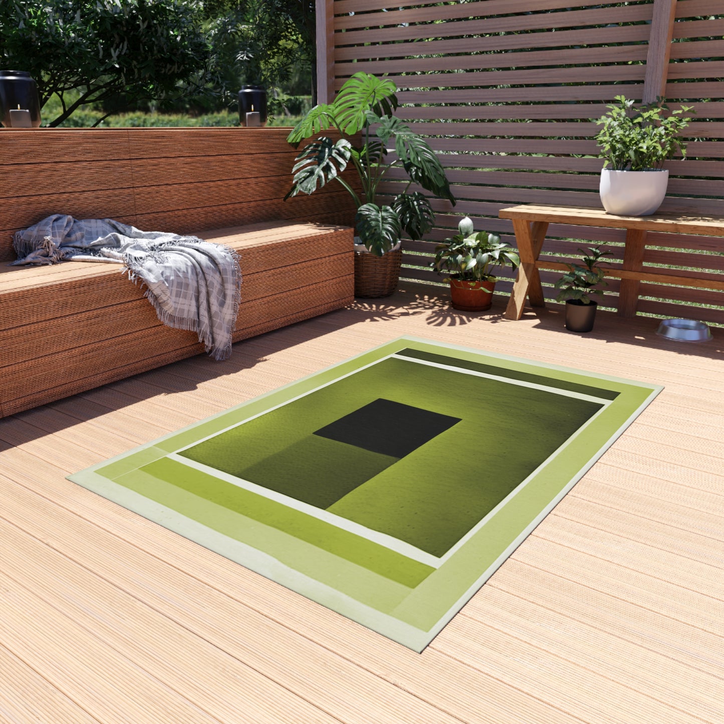 Lemongrass Shadow 48" x 72" Outdoor Rug