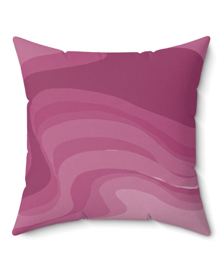 Pinky Mauve Wavey 20" x 20" Faux Suede Square Pillow