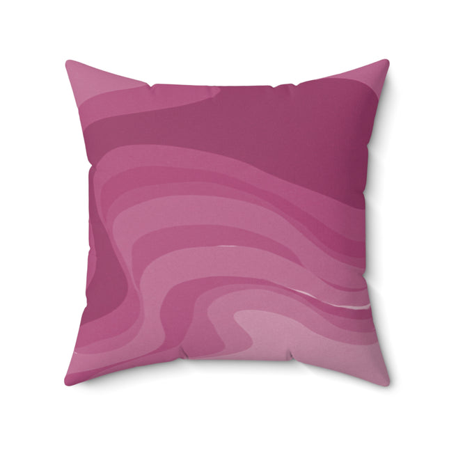 Pinky Mauve Wavey 20" x 20" Faux Suede Square Pillow