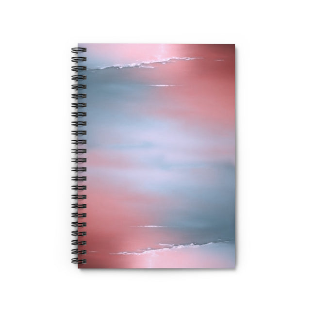 Gray Sea Pink Fog Spiral Notebook - Ruled Line, 6" x 8", 118 pages