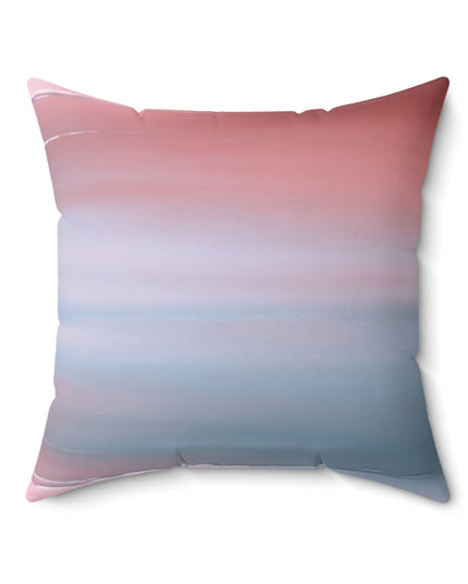 Gray Sea Pink Fog 20" x 20" Faux Suede Square Pillow