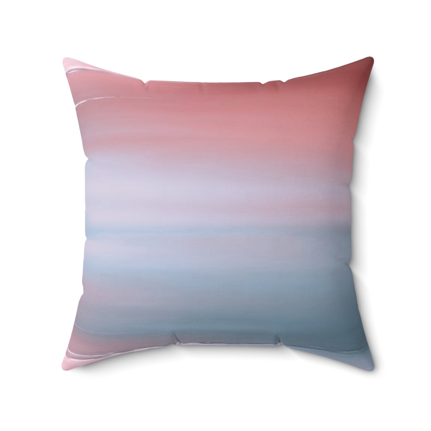Gray Sea Pink Fog 20" x 20" Faux Suede Square Pillow