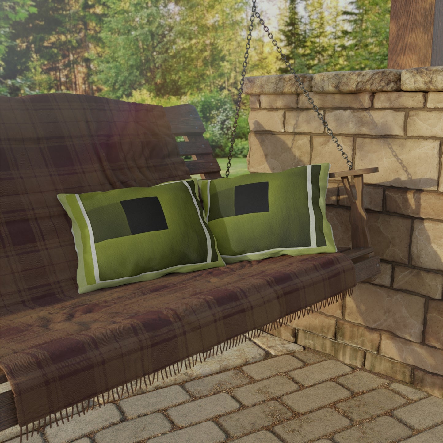 Lemongrass Shadow 20" x 14" Outdoor Pillow