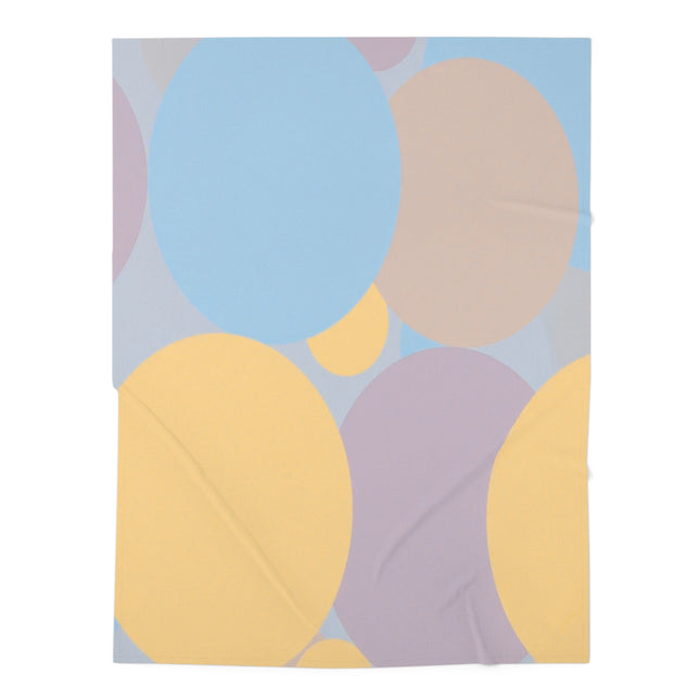 Pastel Baby Blue and Peach Patches Baby Swaddle 30″×40″ Blanket
