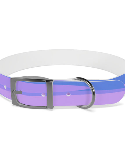 Pastel Purple Family Patches Large Dog Collar