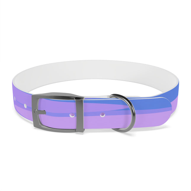 Pastel Purple Family Patches Large Dog Collar