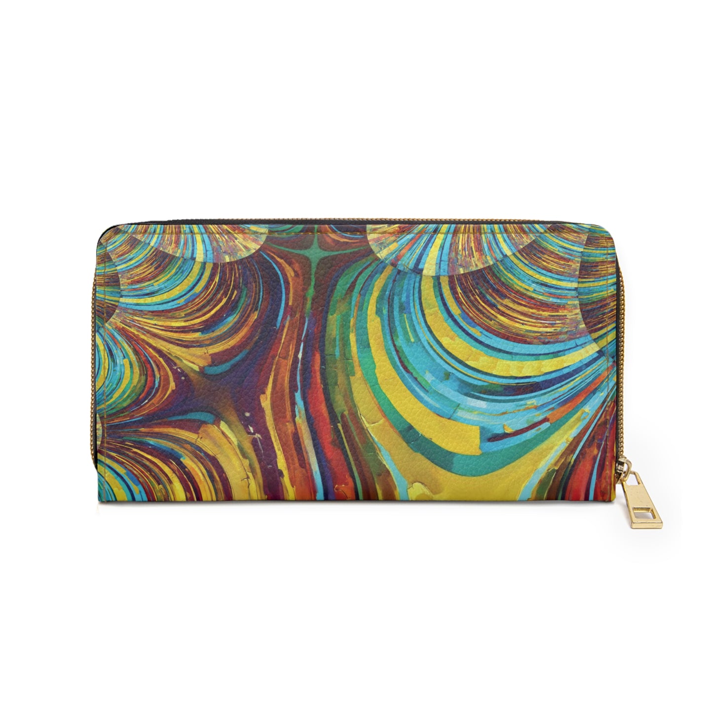 Uzi Spiral Alpha Elegant Abstract Zipper Wallet - Stylish & Functional Accessory for Everyday Use