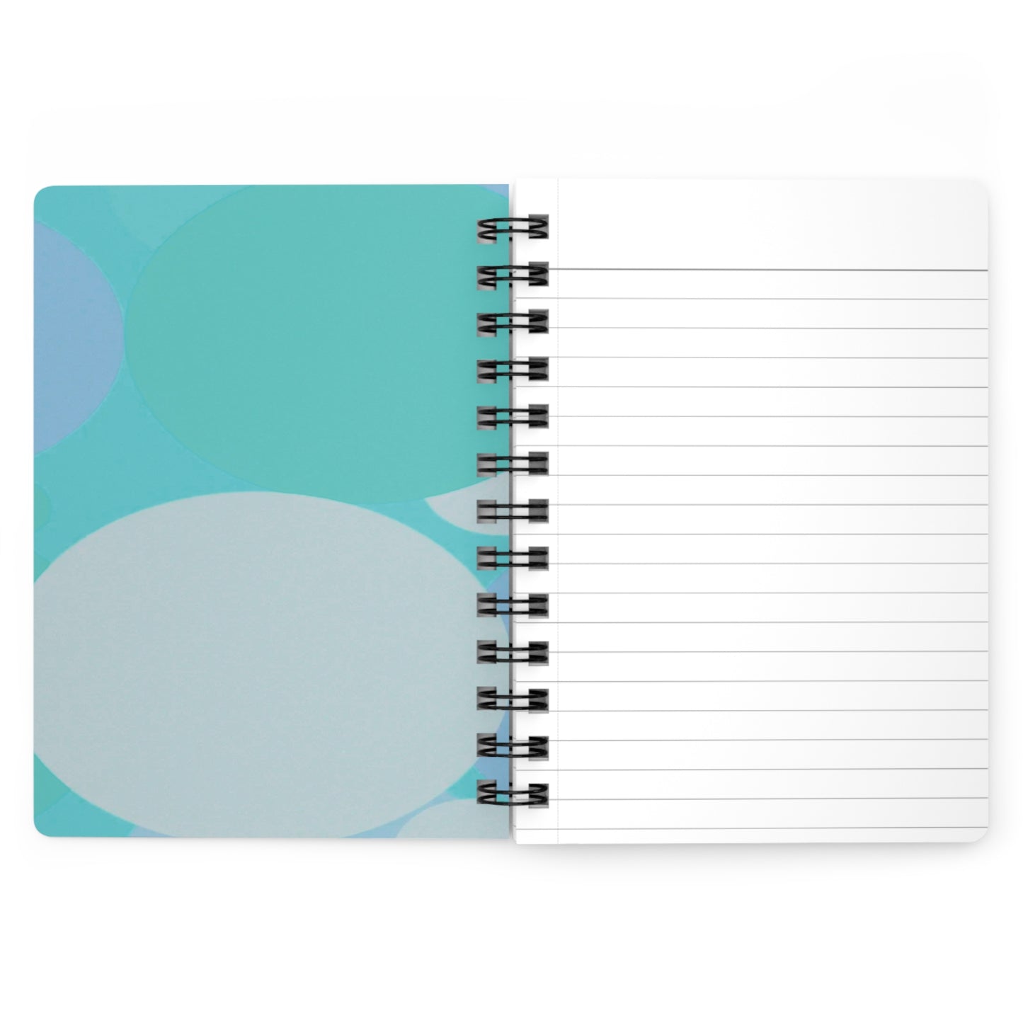 Pastel Tan and Tif Patches Spiral Bound Journal, 5" x 7" 150 pages