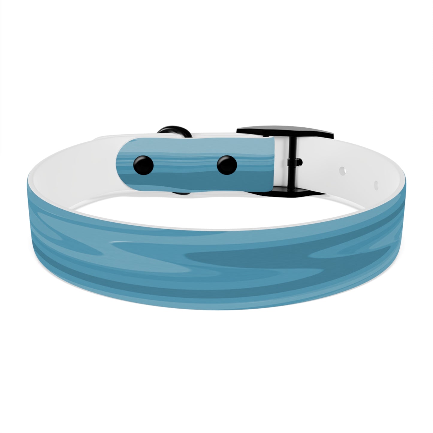 Sky Blue Wavey Medium Dog Collar
