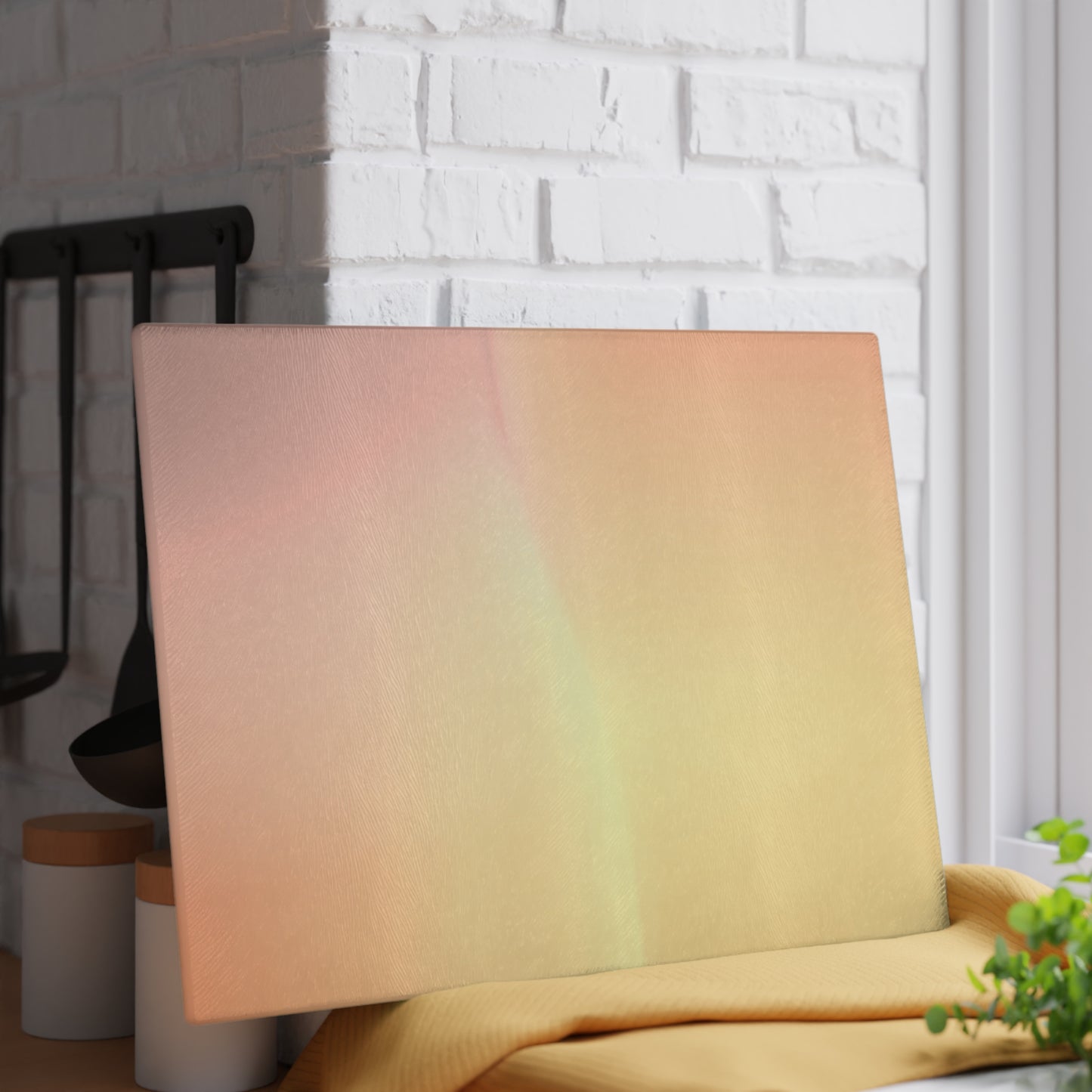 Hot Peach Fade 11" x 15" Glass Cutting Board