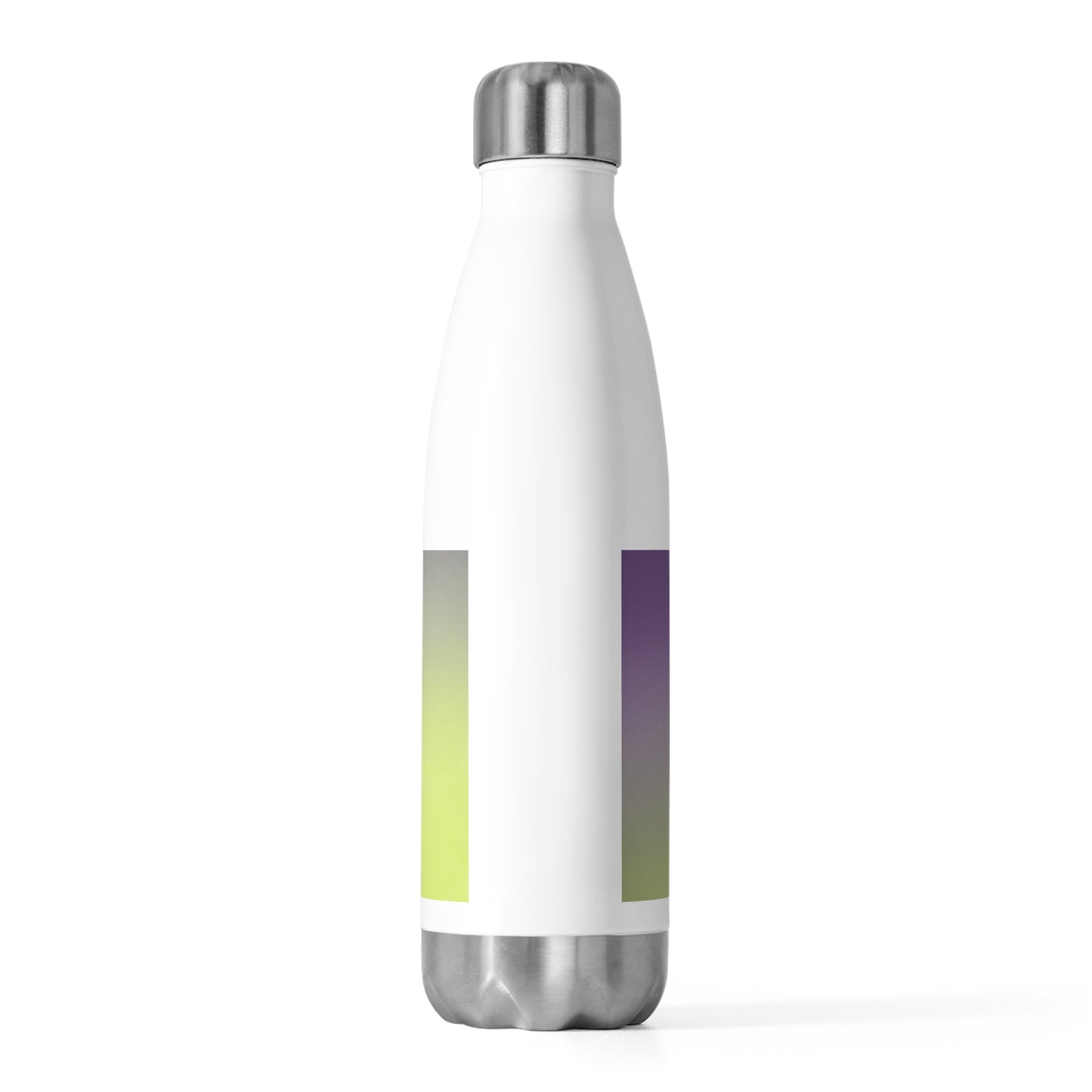 Purple Golden Fade 20oz Insulated White Water Bottle
