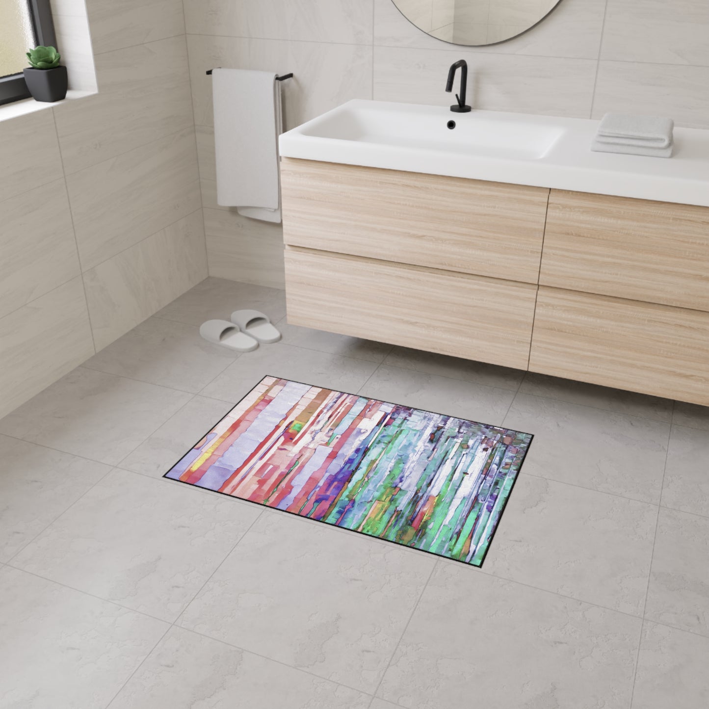 Striped Pastels 24" x 36" Heavy Duty Floor Mat