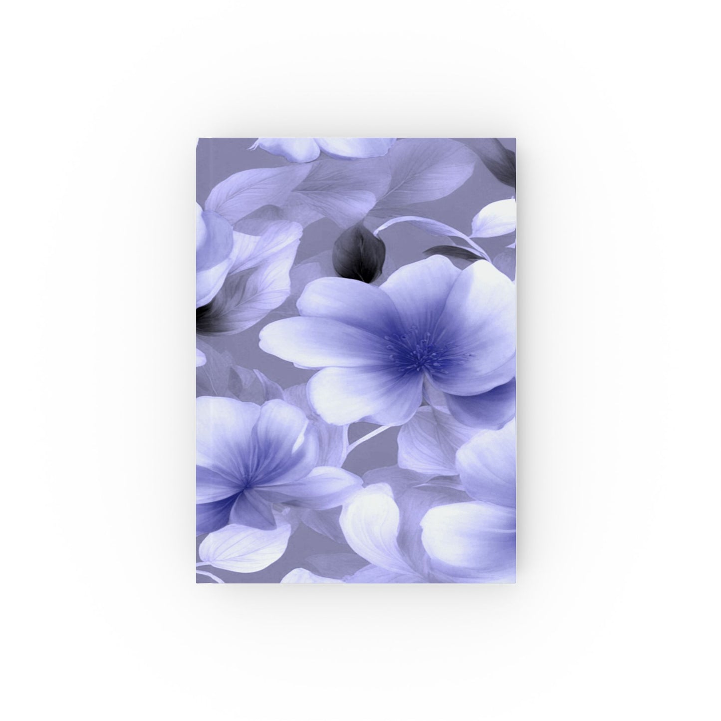 Indigo Blossom Floral Bunch Hard Backed Journal with 128 blank pages, 5.2" x 7.4"