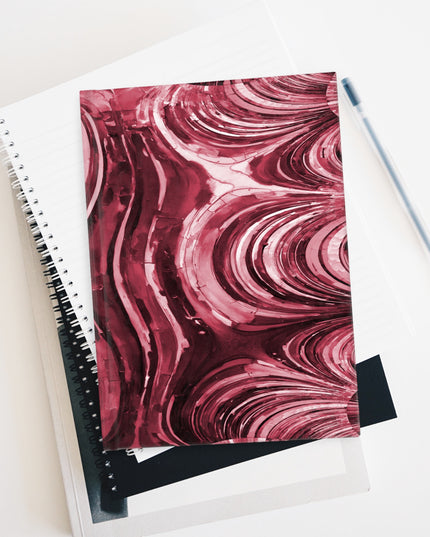 Uzi Spiral Ruby 5" x 7" Journal - 128 Blank pages