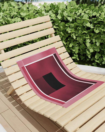 Red Shadow Beach Towel, 18" x 27"