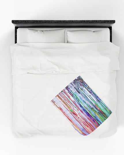 Striped Pastels Velveteen Plush Blanket, 30" x 40"