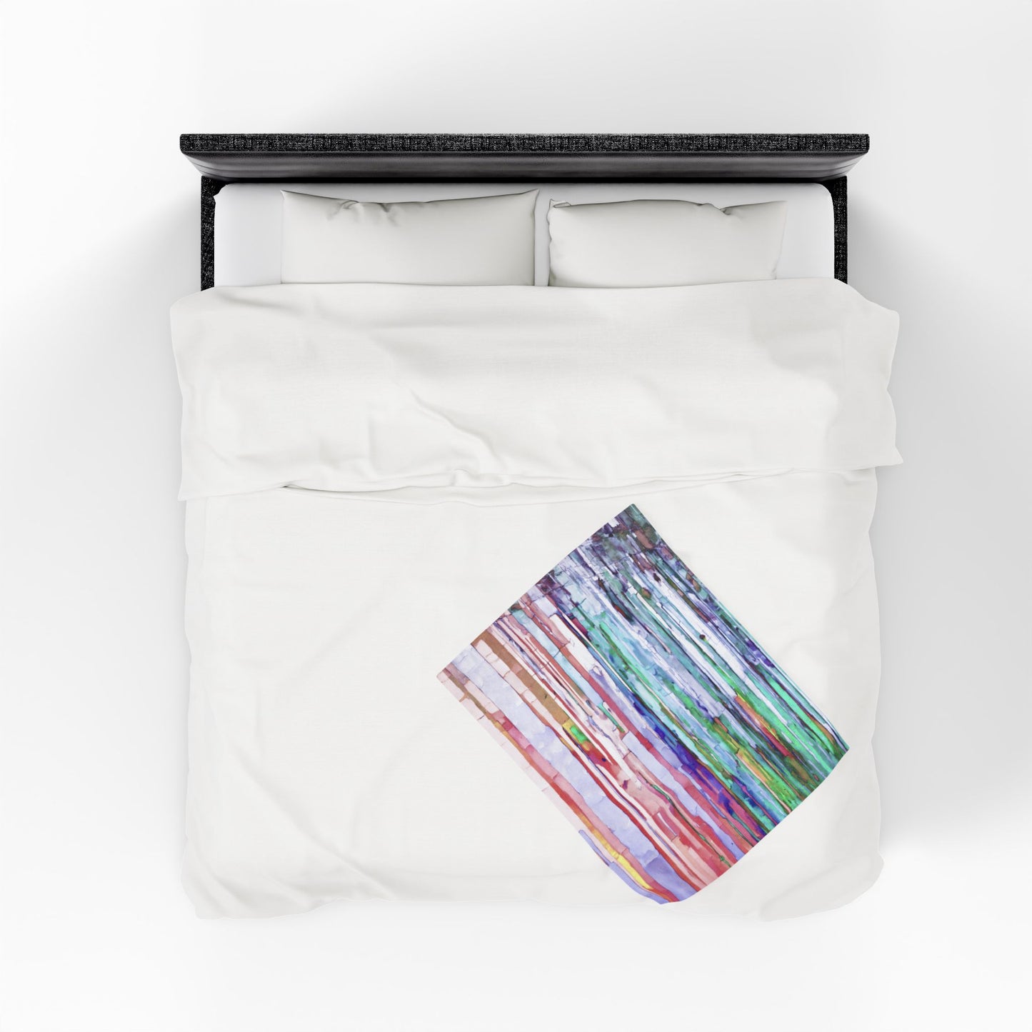 Striped Pastels Velveteen Plush Blanket, 30" x 40"