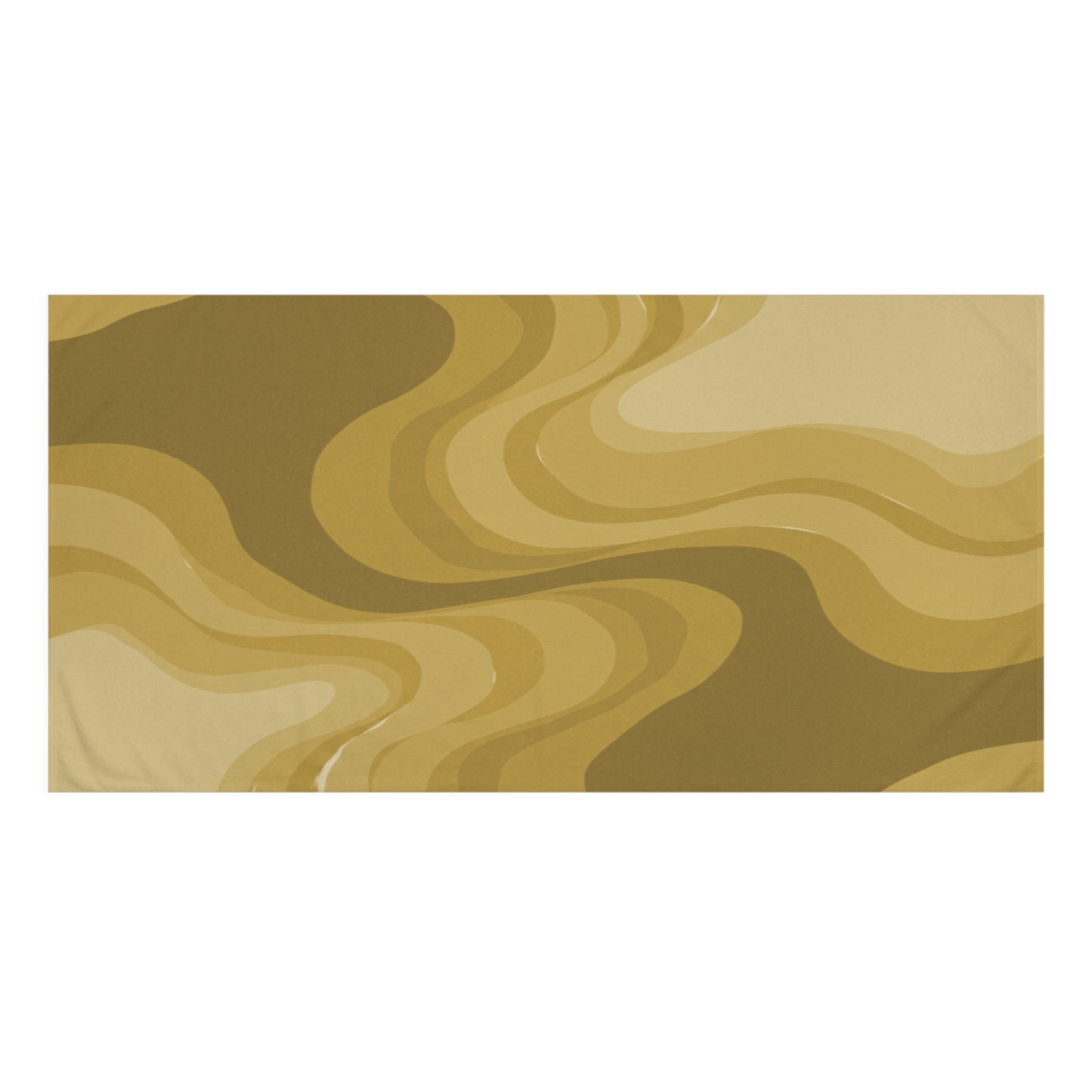 Brown Wavey 30" x 60" Mink-Cotton Towel (50% polyester, 50% cotton)